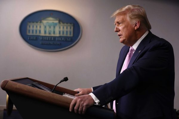 IRS Budget Cuts Threaten Tax Enforcement | U.S. President Donald Trump holds a news conference in the Brady Press Briefing Room at the White House August 19, 2020 in Washington, DC.