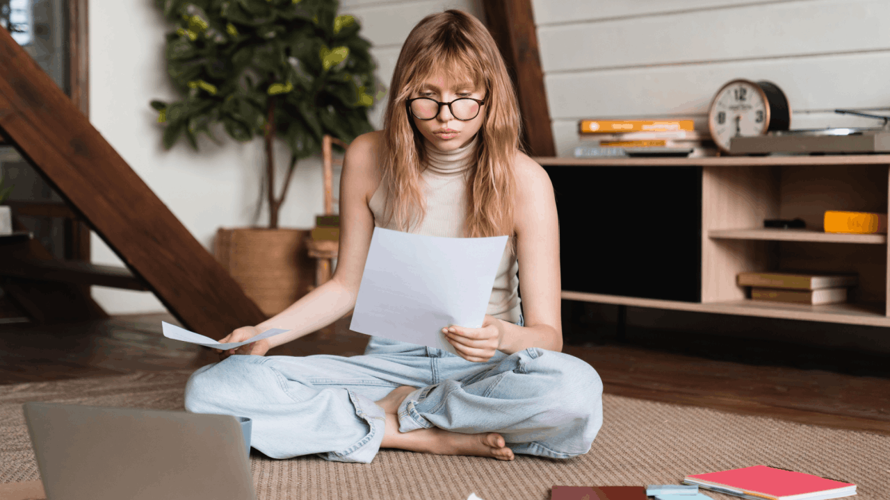 Woman reviewing tax documents to understand what is the 600 rule in the IRS for payment app reporting requirements