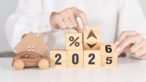 Bonus depreciation changes 2026 illustrated with wooden blocks showing percentage and rate arrows