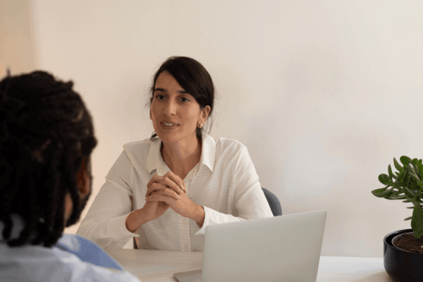 Tax advisor consulting with a client about obtaining an IRS wage garnishment release
